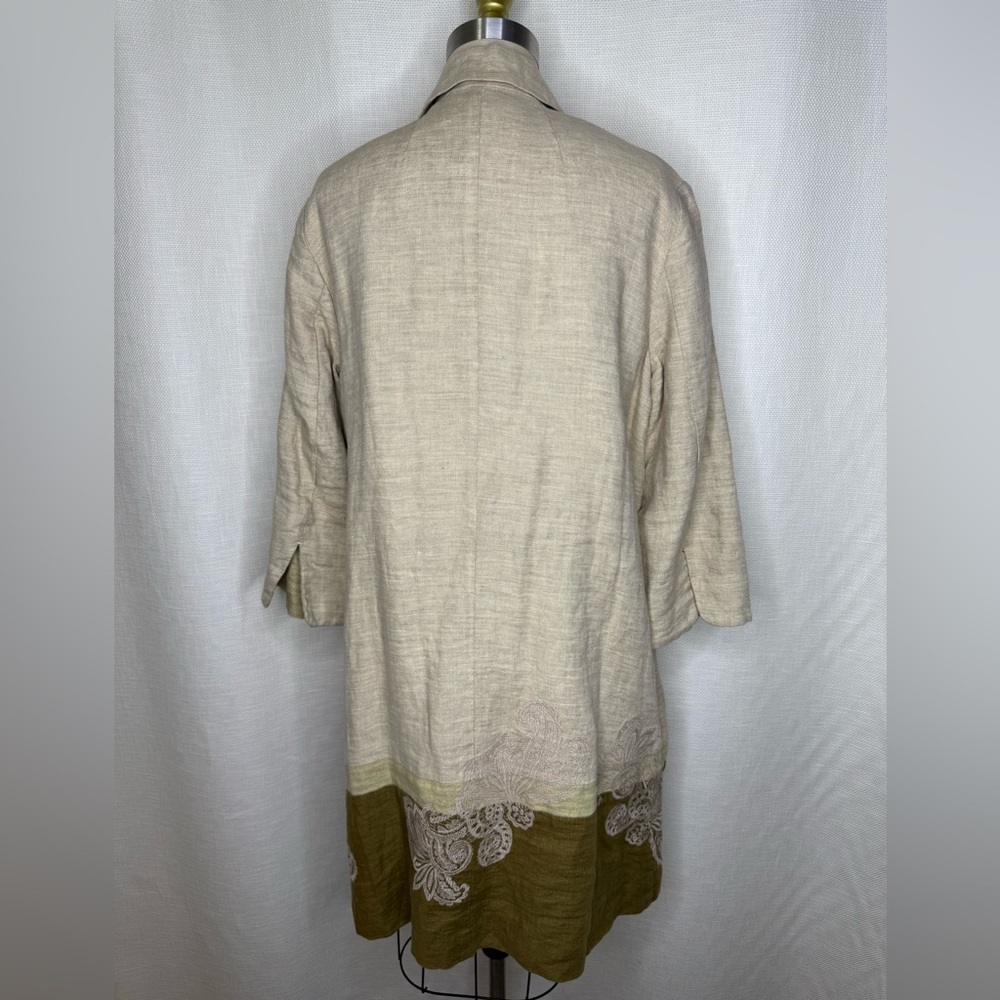 J. Jill Linen Jacket Small Neutral Button Front Lightweight Chic Layered Top - Picture 5 of 9